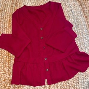 Women’s Blouse-Burgundy